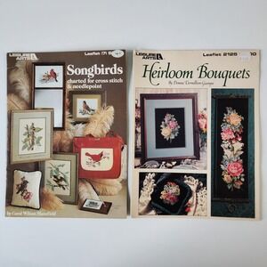 Vintage Songbirds Counted Cross Stitch Patterns Charts Birds Robin Cardinal #171